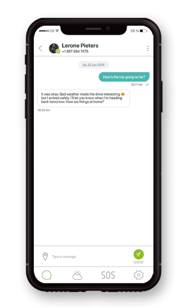 Global Two-way messaging (text/SMS, email and app-to-app)
